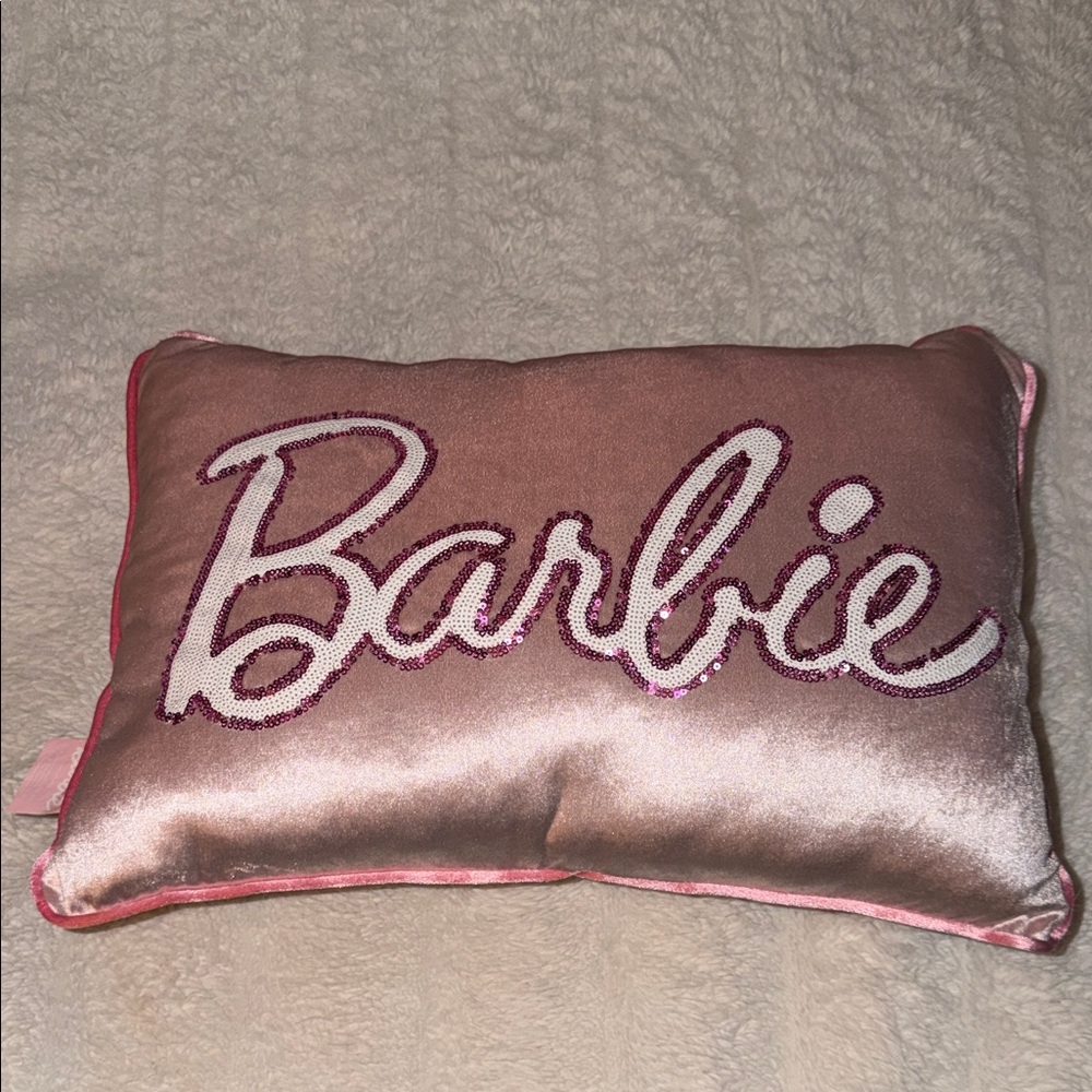New Barbie Pink Pillow with Sequin Detail